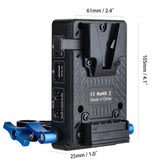 mini v mount battery plate with 15mm rod clamp